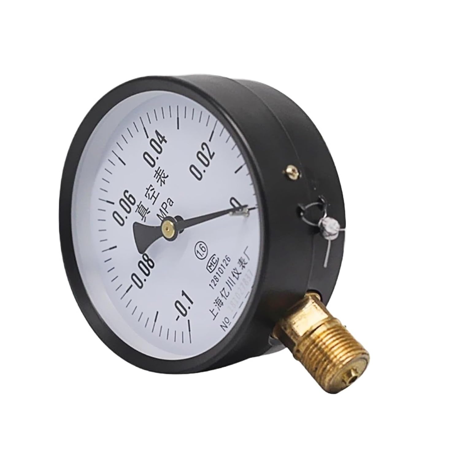 Y100 Vacuum Pressure Gauge -0.1-0Mpa100mm Diameter Vacuum Pump to Measure Negative Pressure Gauge