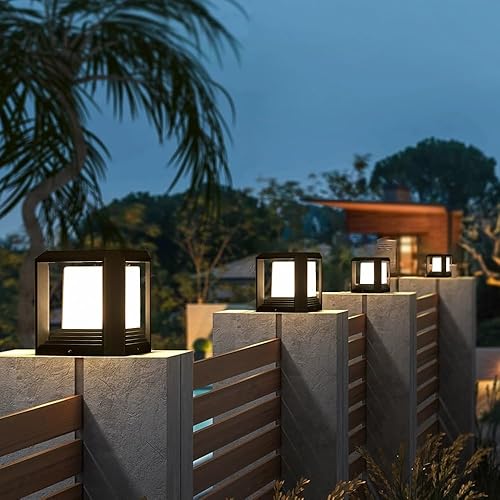Miniatura 3 de Luces de poste para exteriores, se adapta a 5.91 x 5.91 x 6.34 pulgadas, valla de madera para patio, jardín, farol LED impermeable de 13 W, 3000 K,