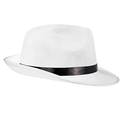 Kangaroo One Classic Fedora Hat for Men & Women – Vintage Felt Wide Brim Fedora Dress Hat for Men for Casual Wear, Party