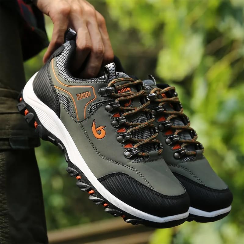 Men's Athletic Running Shoes, Lightweight Breathable Mesh Sneakers with Air Cushion, Lace-up Low-top for Walking, Training, Marathon
