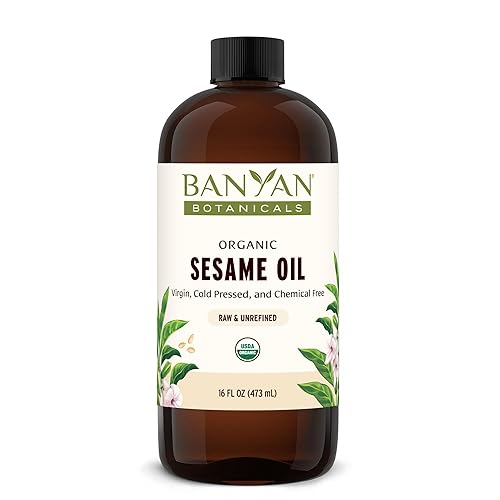 Aceite de sésamo Banyan Botanicals USDA orgánico puro y sin refinar aceite ayurvédico para el cabello la piel 16 onza 1