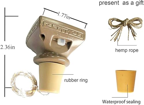 Miniatura 4 de Luces solares para botellas de vino, 12 paquetes de 20 luces LED impermeables para exteriores, para reciclaje, decoración de botellas de vino