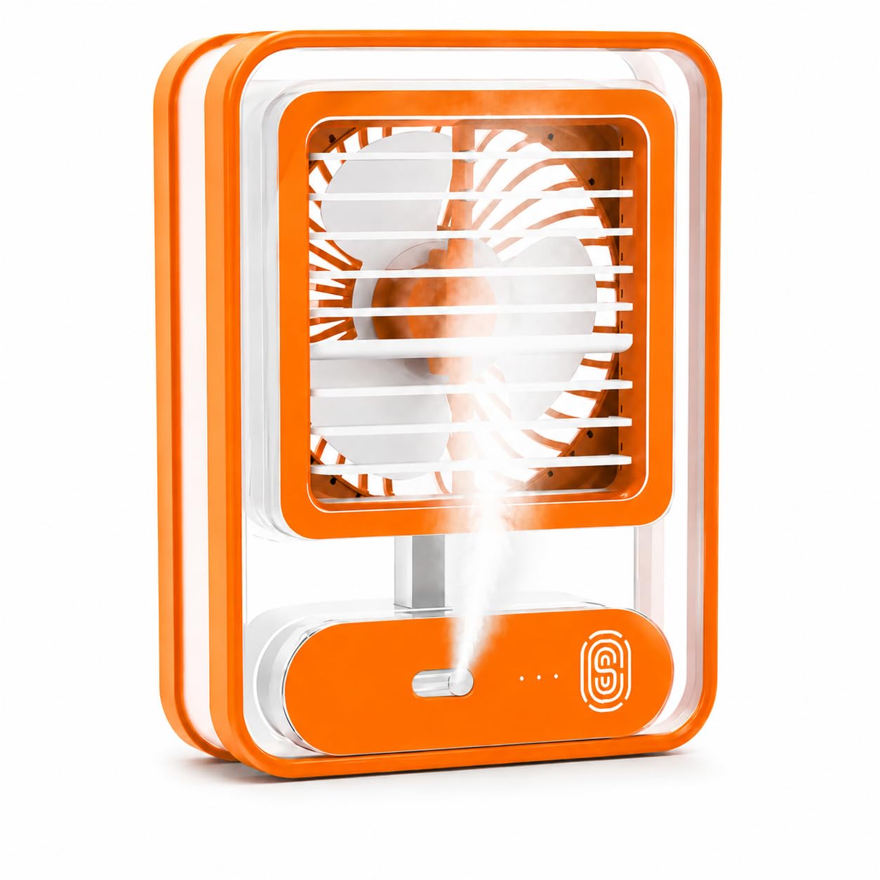 Rechargeable Mini Cooler Fan, USB Type-C, 1500mAh Battery, 3 Speed,Portable Mist Spray,Colour Light Modes for Office,Home,Bedroom - 2026-image-48