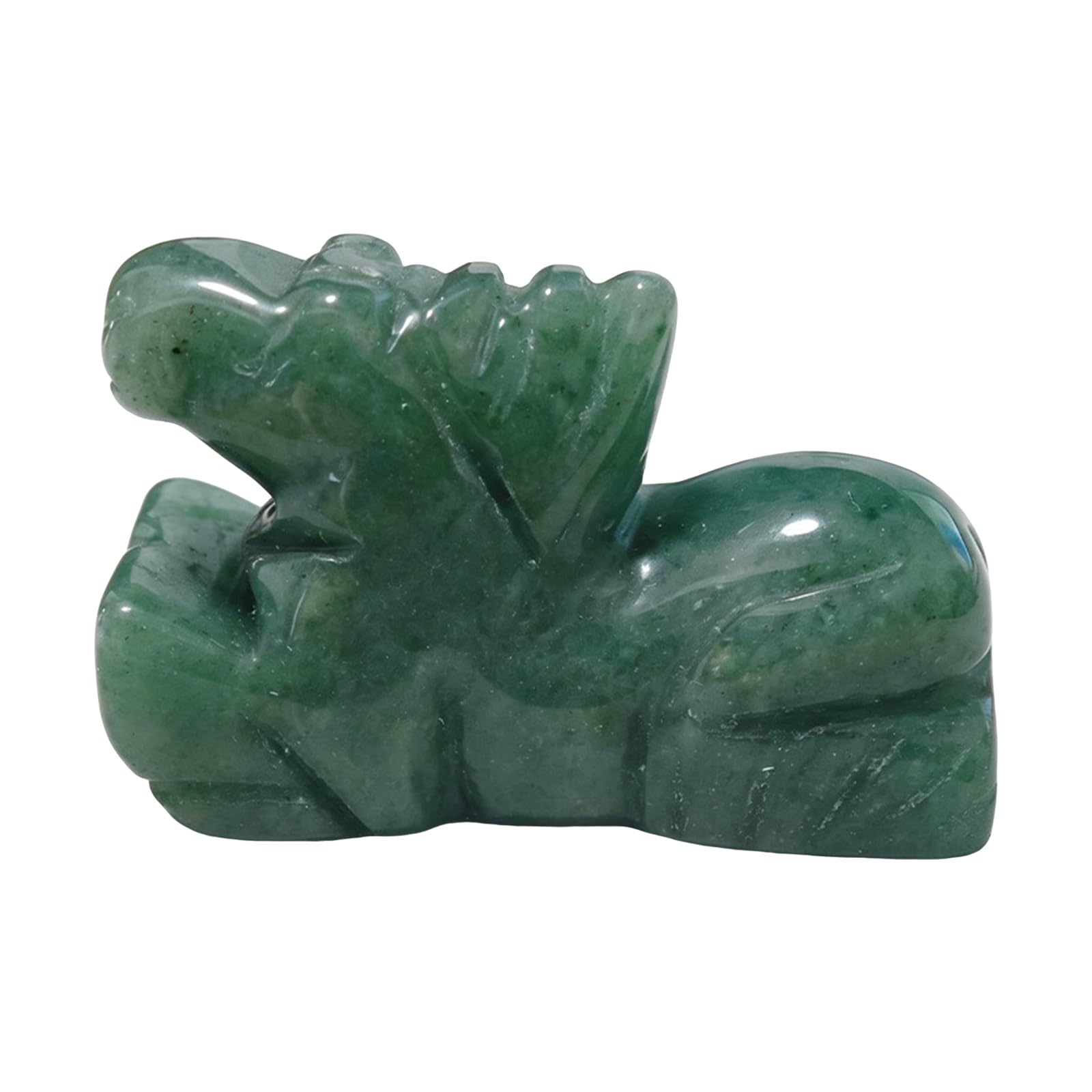 Hredyqw Zodiacs Animal Green Aventurines Stone Figurine Carved Crystal Chinese Zodiacs Statue Home Offices Decors Art