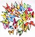 LeBeila Butterfly Stakes - Garden Yard Ornaments & Patio Décor Butterflies Waterproof Butterfly Decorations for Indoor/Outdoor Planter Flower Pot Bed, 72 pcs Christmas & Party Supplies Crafts (72)
