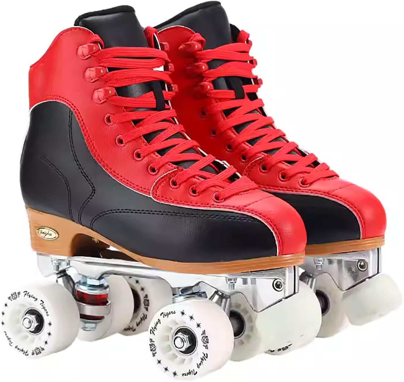 Women's Roller Skates, Imported Microfiber Fabric, Aluminum Alloy Base Frame, Double-Row Quad Skates for Adults, in The Square/Park/Street Indoor Outdoor