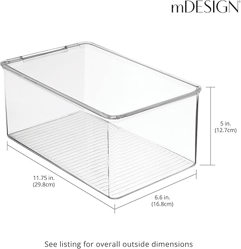 Miniatura 4 de mDesign Caja apilable de plástico con tapa de bisagra para organizar zapatos, botines, zapatos de tacón, sandalias, cuñas, zapatos planos, tacones,