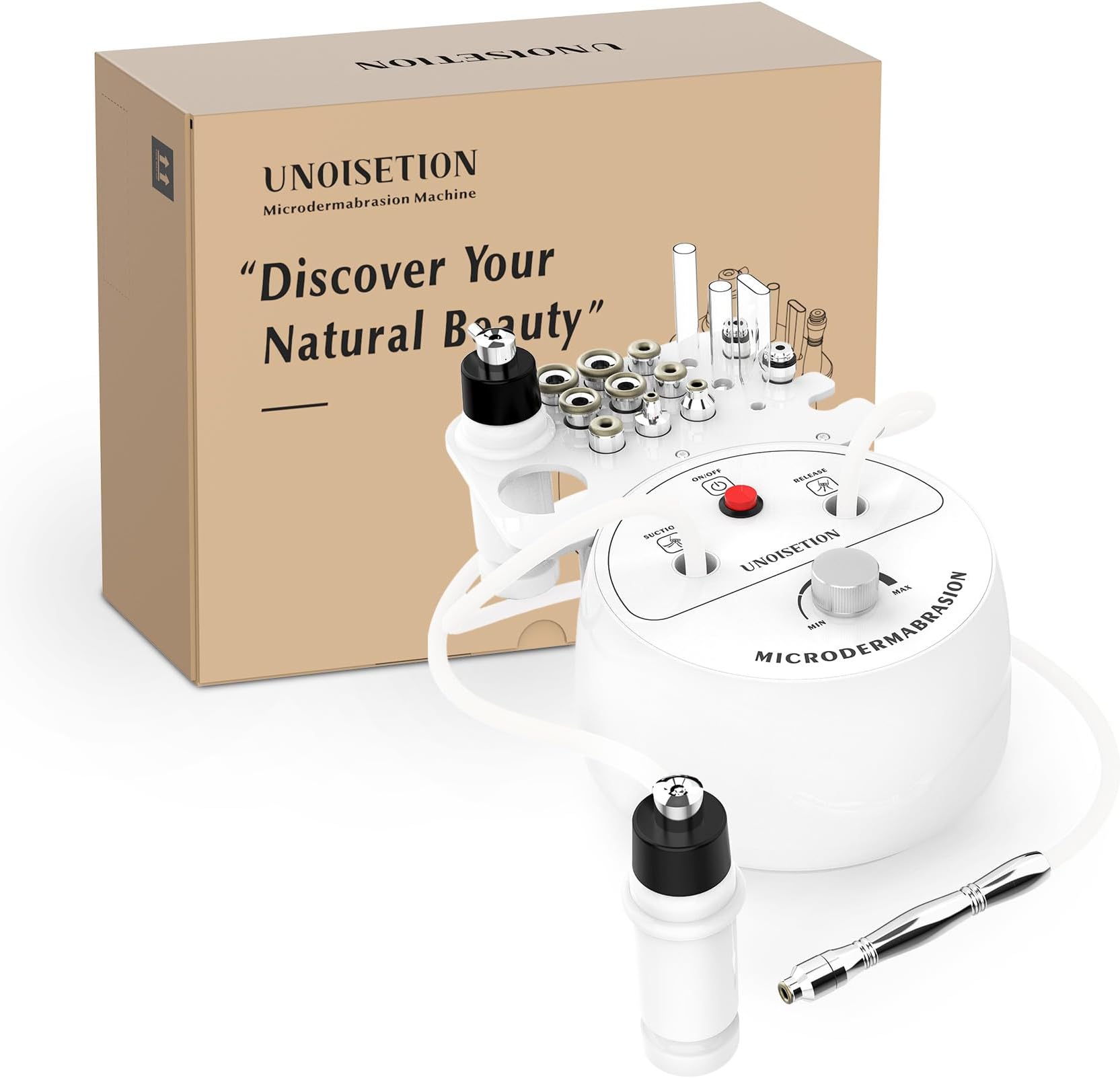 UNOISETION Diamond Microdermabrasion Machine Professional, 3 in 1 Demabrasion Facial Peeling Skin Care Device for Salon Personal Home Use