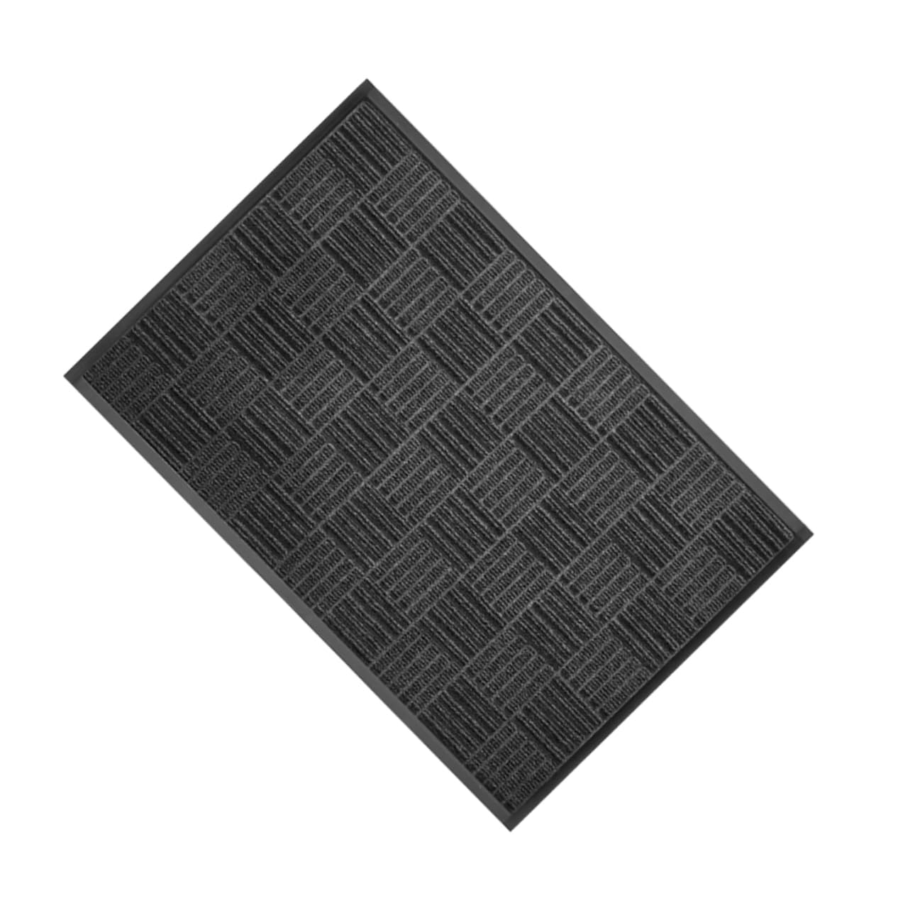 Tapis de porte antidérapant TPE gris foncé pour intérieur et cuisine