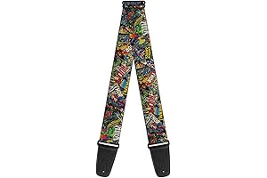 Buckle-Down GS-WAV035 Guitar Strap with Marvel Guitar Picks