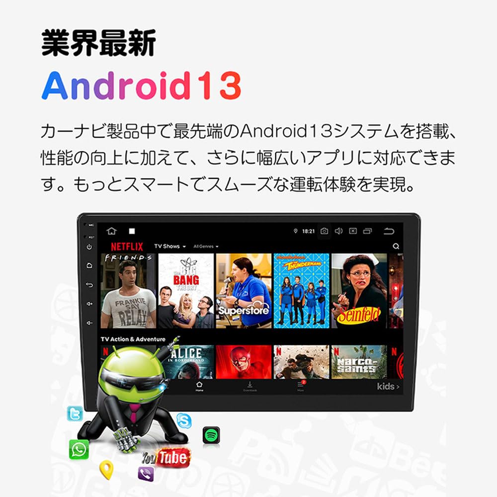 Amazon.co.jp: 10.1インチ 2DIN ディスプレイオーディオ DSP ナビ
