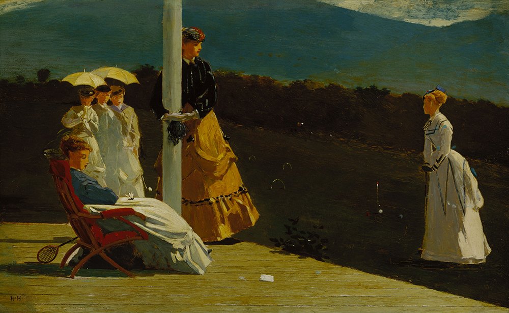 Impression Croquet Match de Winslow Homer finition semi-gloss haut de gamme