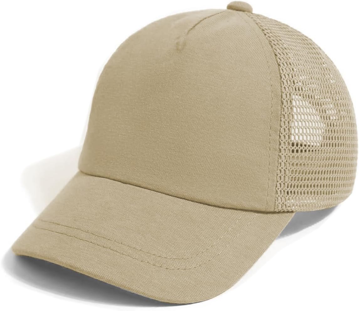 Kids Plain Stylish Sun Cap Hat Breathable Mesh Fast Dry Light Baseball Cap for Children Boys Girls Age 3-7