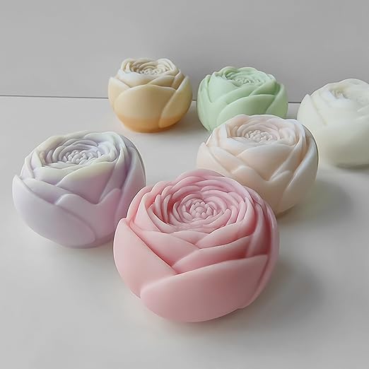Rose Ball Mold Rose Candle Mold 3D Round Flower Mold Peony