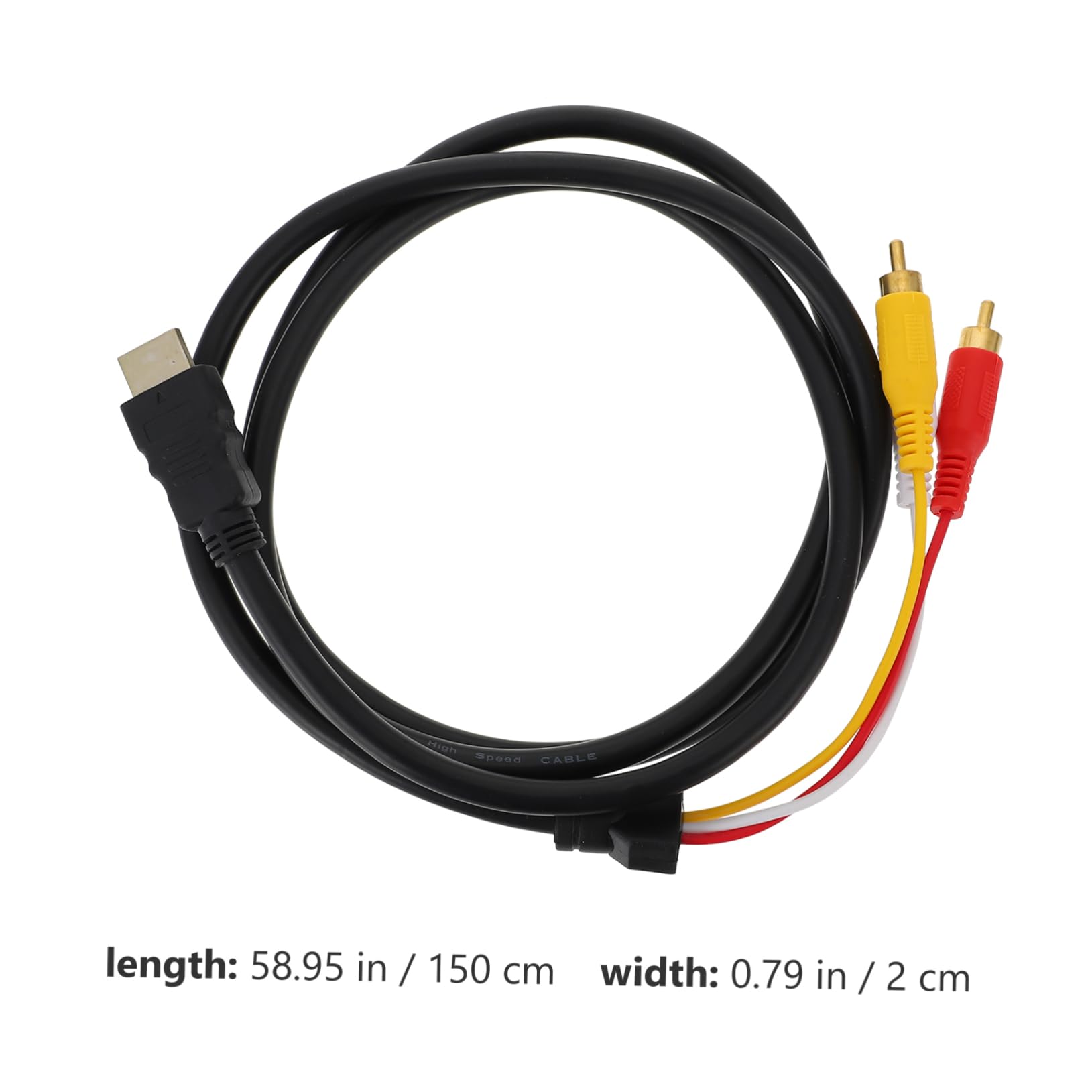 Uonlytech to Video Adapter Cable for HDTV Projectors Receivers High Definition Signal Transfer Cord for Tv DVD and Game Consoles
