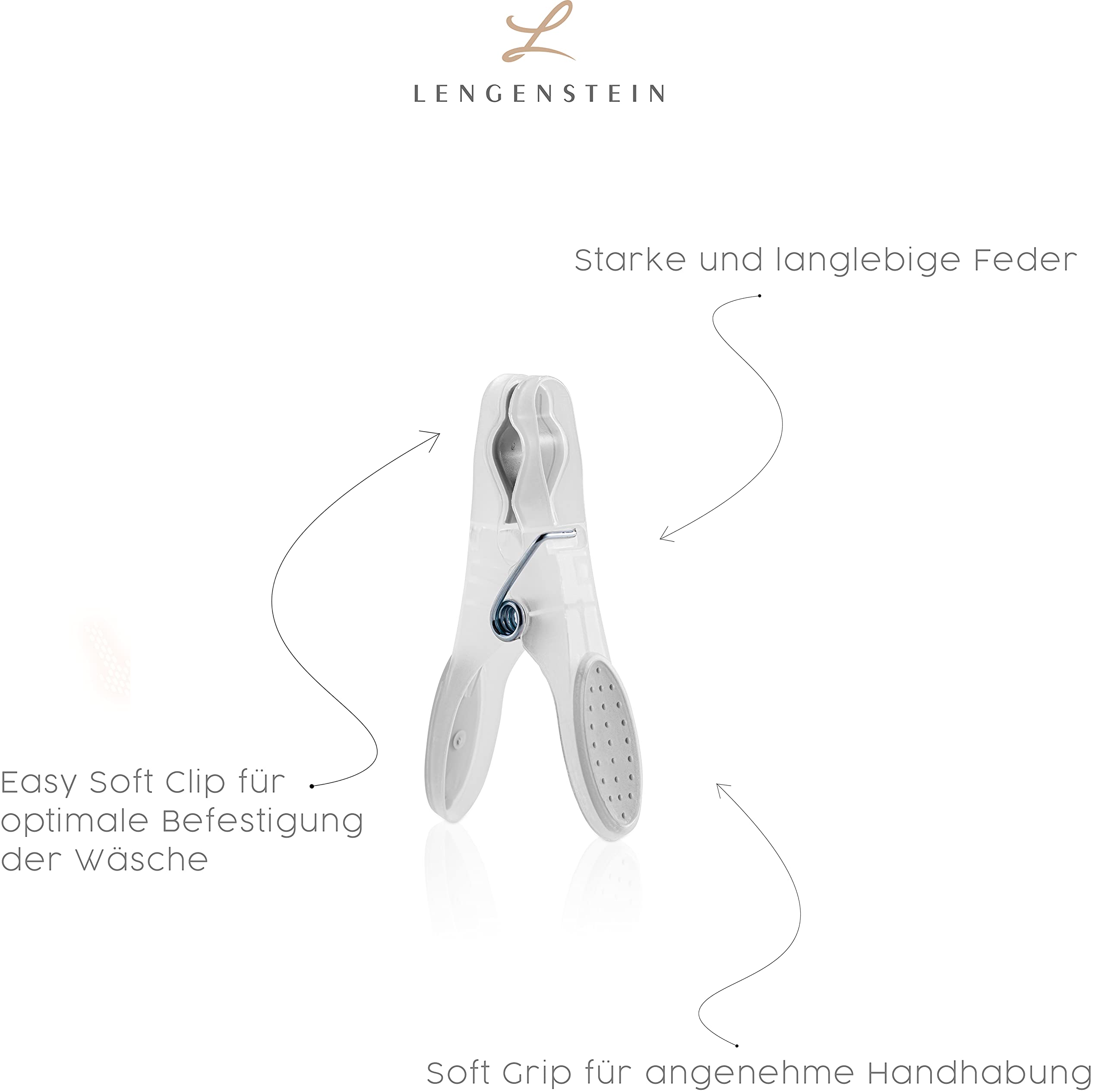 Lot de 48 pinces à linge en plastique gris de qualité supérieure Clothes Pegs Clothespin avec poignée souple, poignée confortable et ressort puissant
