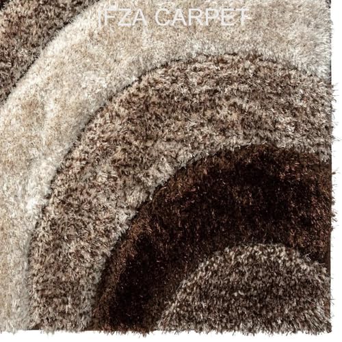 Image of Soft Shaggy Carpet 5x7 Feet - Ultra Plush, Non-Slip, High Pile 2 Inch Microfiber Rug for Bedroom, Living Room, Kids Room & Office - Modern Cozy Floor D�cor (Beige Brown C)
