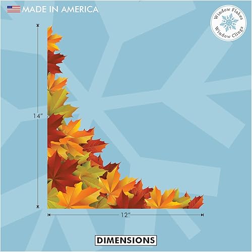Miniatura 9 de La ventana de otoño de 47 pulgadas se adhiere al borde de la hoja, borde de ventana para decoración de hojas de otoño, adhesivo de doble cara para