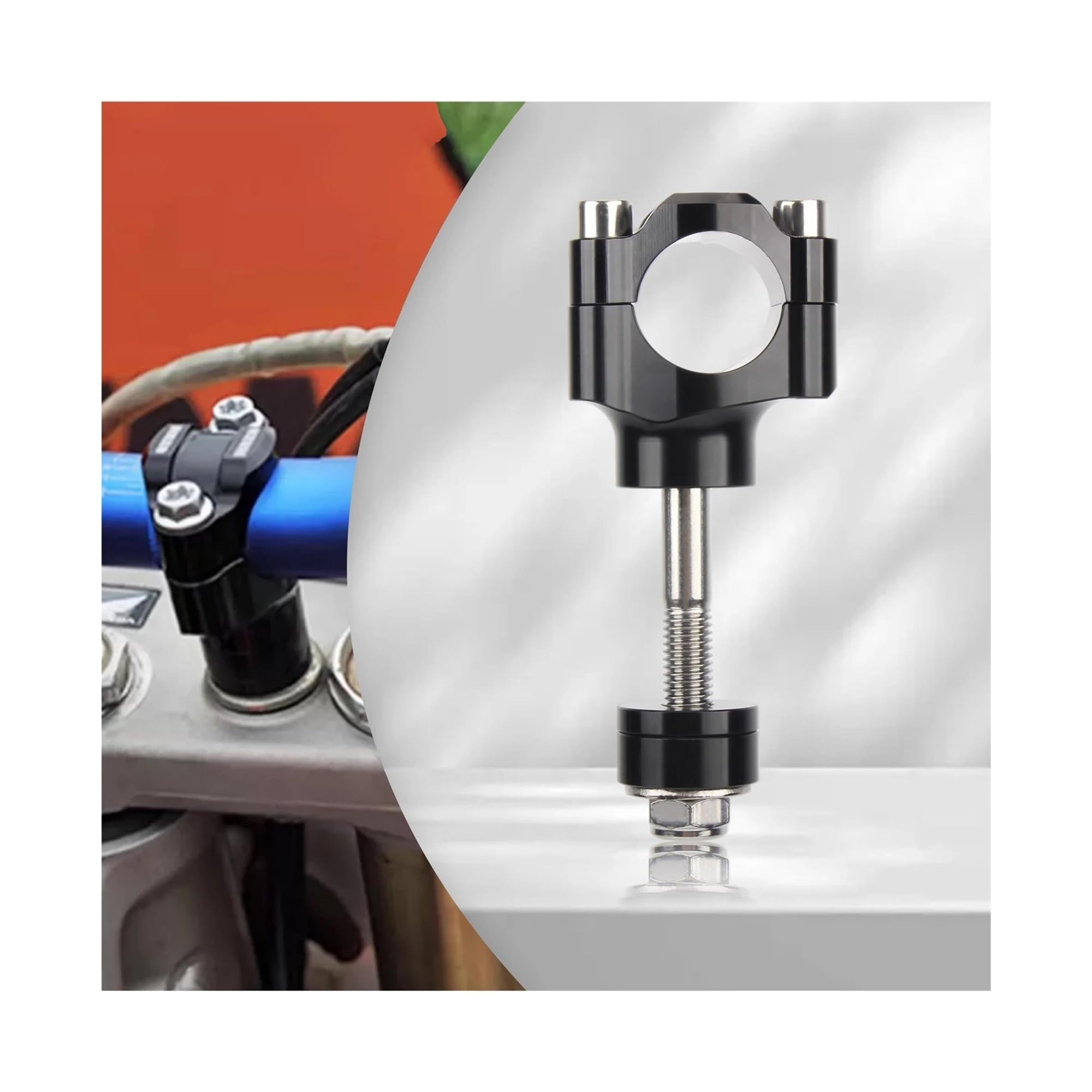 Abrazaderas Elevador Manillar Abrazadera de Manillar de Aluminio CNC para Motocicleta de 28mm, Abrazadera elevadora para Motocross, Moto de Cross, Bicicleta de Calle Riser Manillar