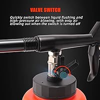 Vista 4 de SPTA Pistola de limpieza de coche de alta presión, pistola de limpieza, kit de lavado interior de coche, pistola de lavado de detalle con girador