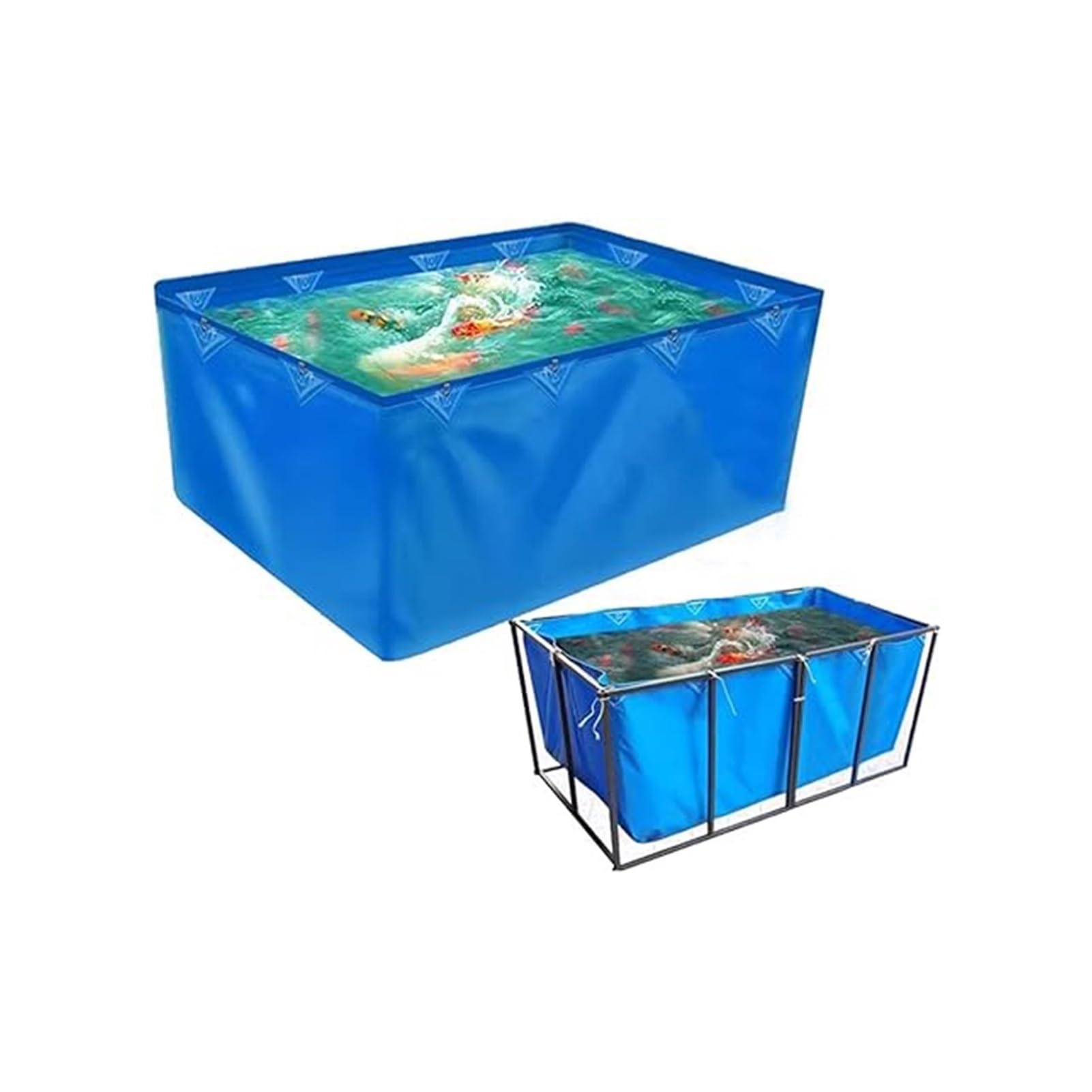 Koïs et poissons d'eau salée en sécurité grâce au réservoir de rétention temporaire pliable