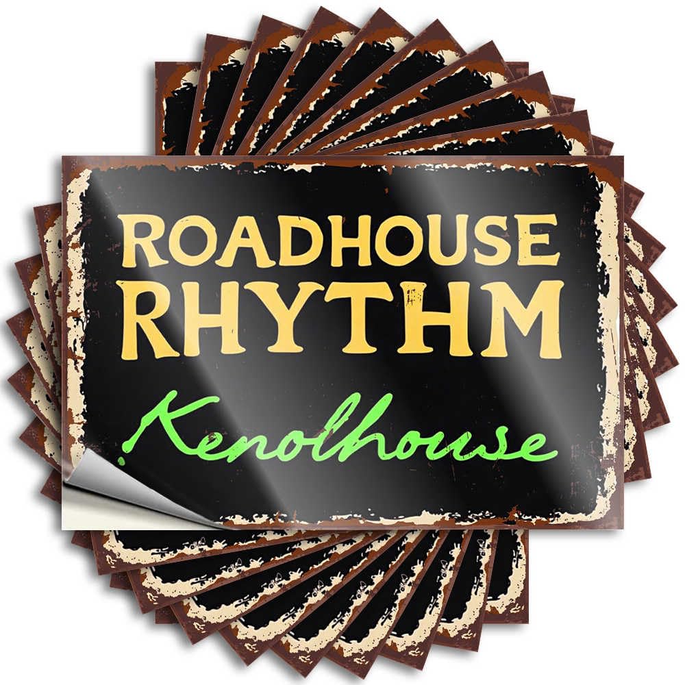 Vintage Decals, Cool Room Decorations Bottle Roadhouse Rhythm: The Heart of Kenolhouse Music | Funny Quote Fall Decals(6X9CM)