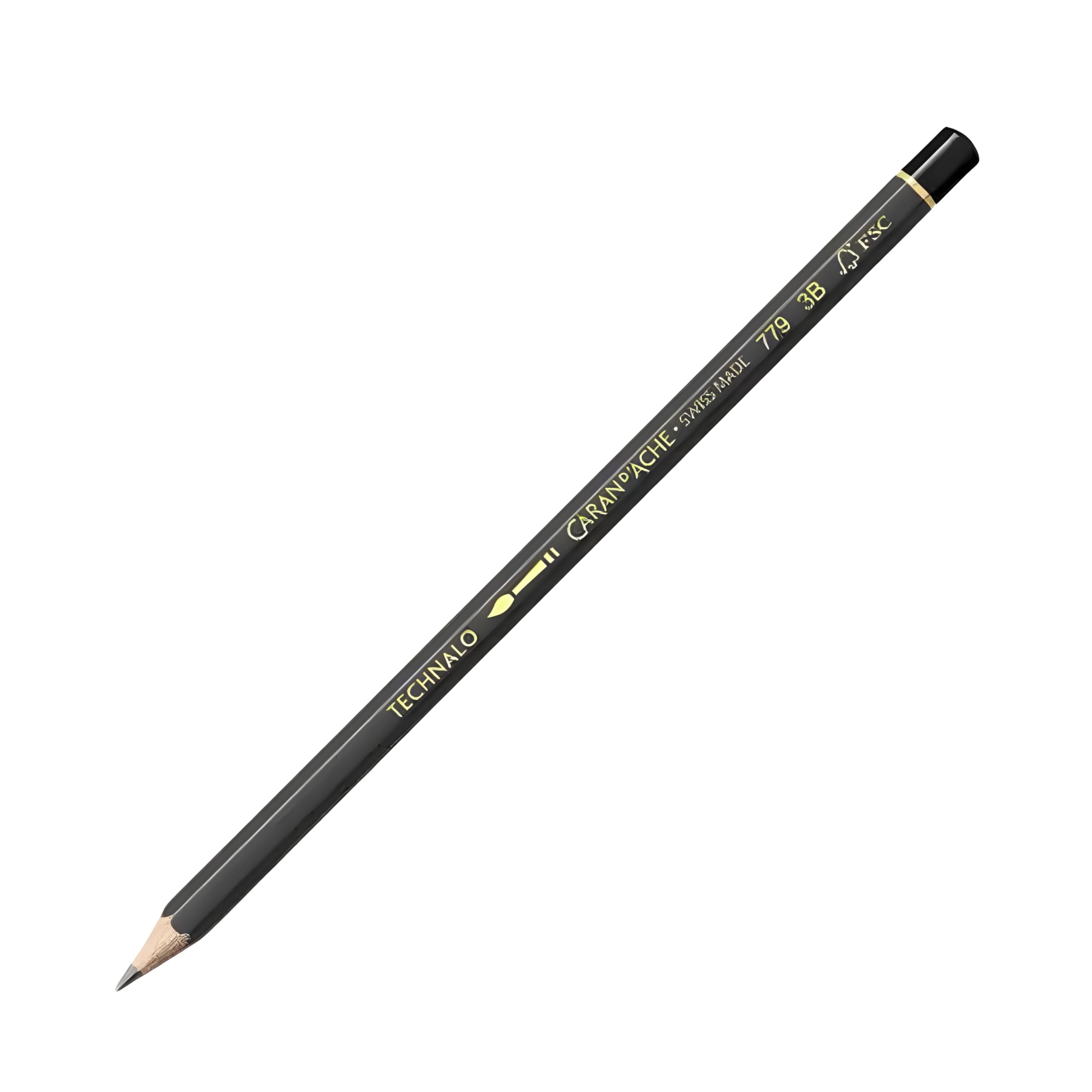Technalo Black Water Soluble Graphite Pencil - 3B