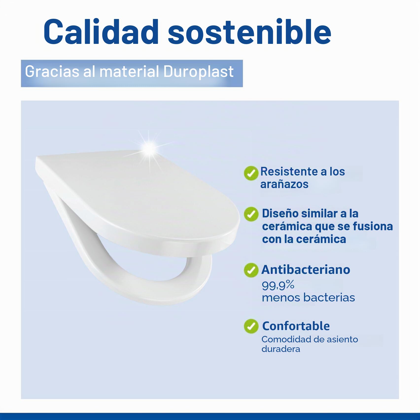 Wenko Palma Premium - Asiento de Inodoro con Dispositivo automático de Descenso y sujeción higiénica de Acero Fino Inoxidable, Antibacterial, duroplástico, Color Blanco
