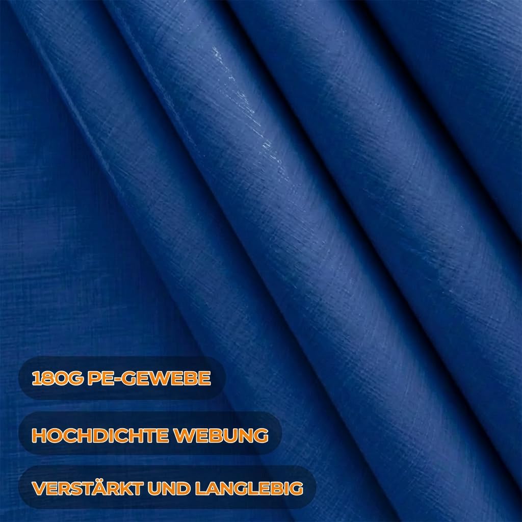 COWVIE 3 x 6 m Carport-Überdachung Ersatzplane, mit 46 Langen Kugelspanngummis, wasserdichte Garage-/Zelt-Überdachungsplane, nur die obere Abdeckung