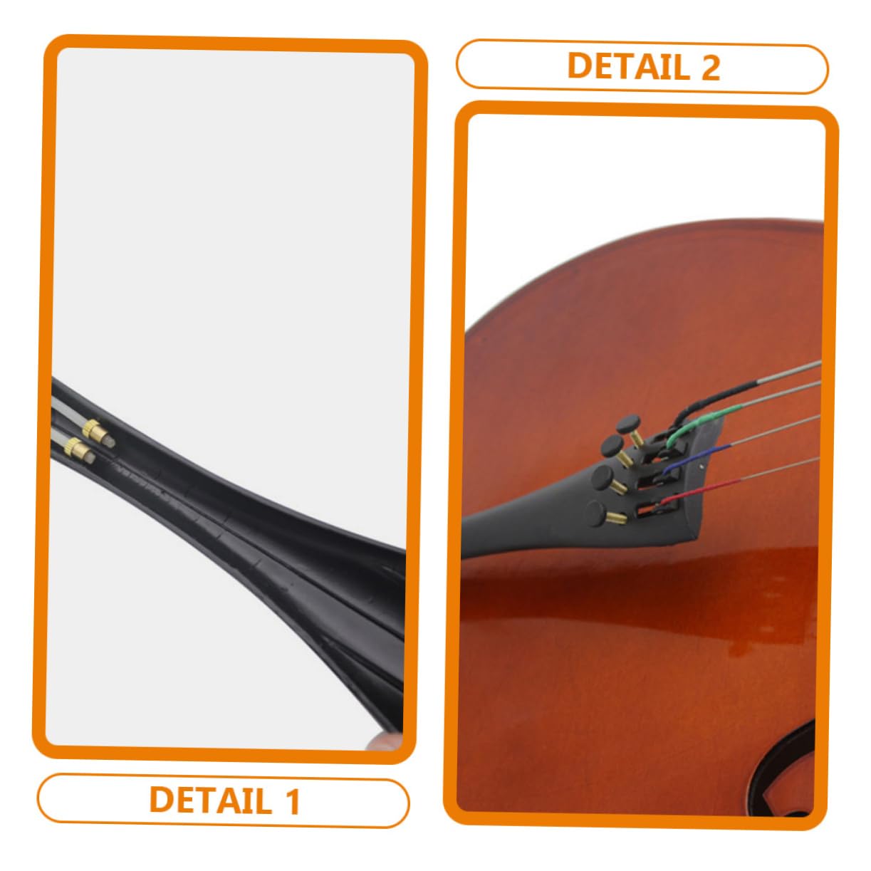 テールピース　チェロ用 チェロテールピース、アジャスター付き4ファインチューナー内蔵