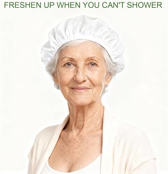 Shampoo Caps No Rinse 3 Pack Microwavable Waterless Shampoo Caps Hair Wash Cap for Elderly, Disabled and Bedridden Patients