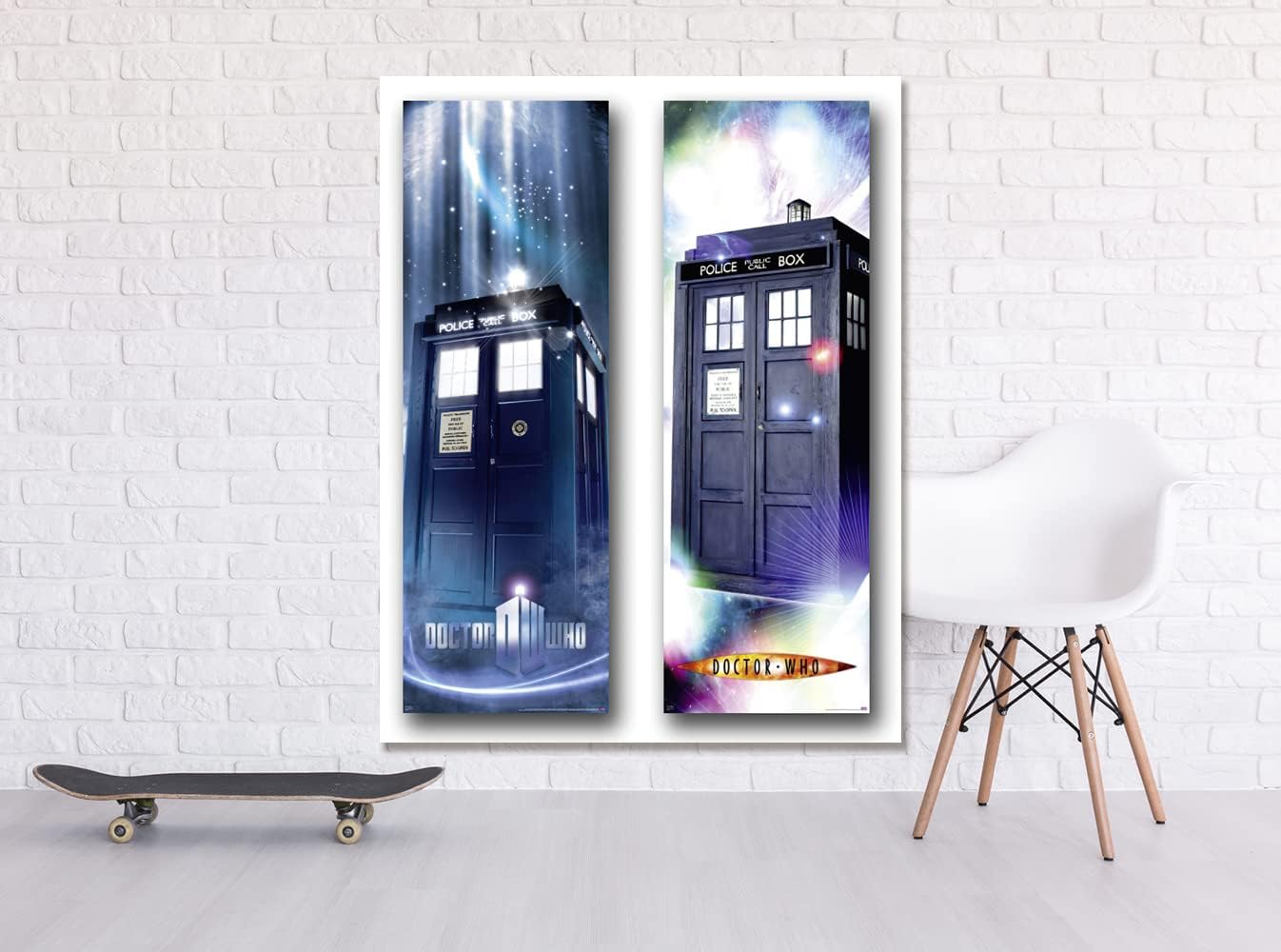 POSTER STOP ONLINE Doctor Who - TV Show Door Poster Set (The Classic Tardis & The New Tardis) (Size 21" x 62" each)