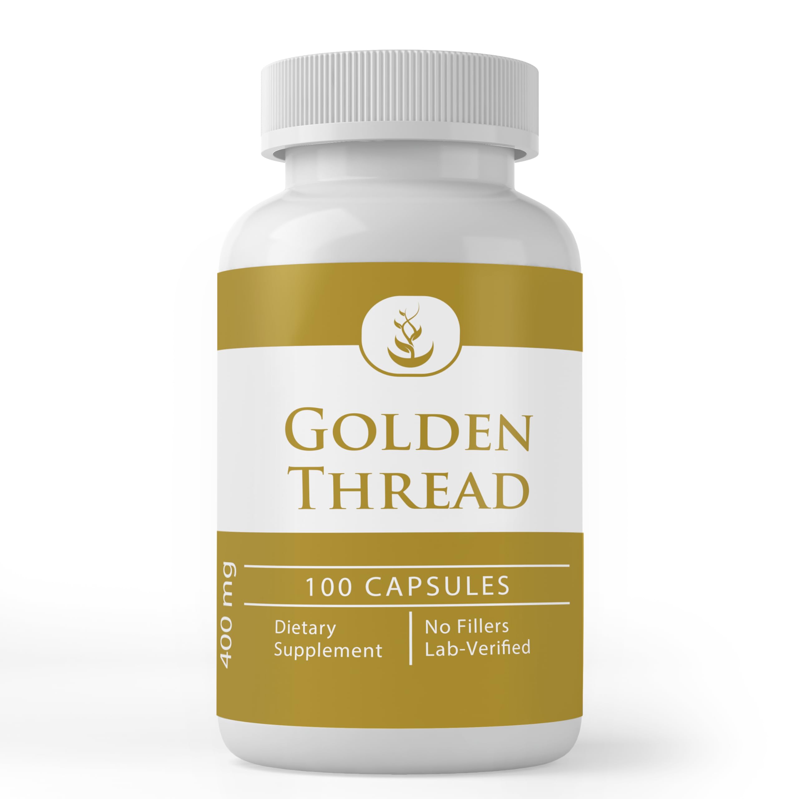 Golden Thread, (100 Capsules) Always Pure, No Additives Or Fillers, Lab Verified