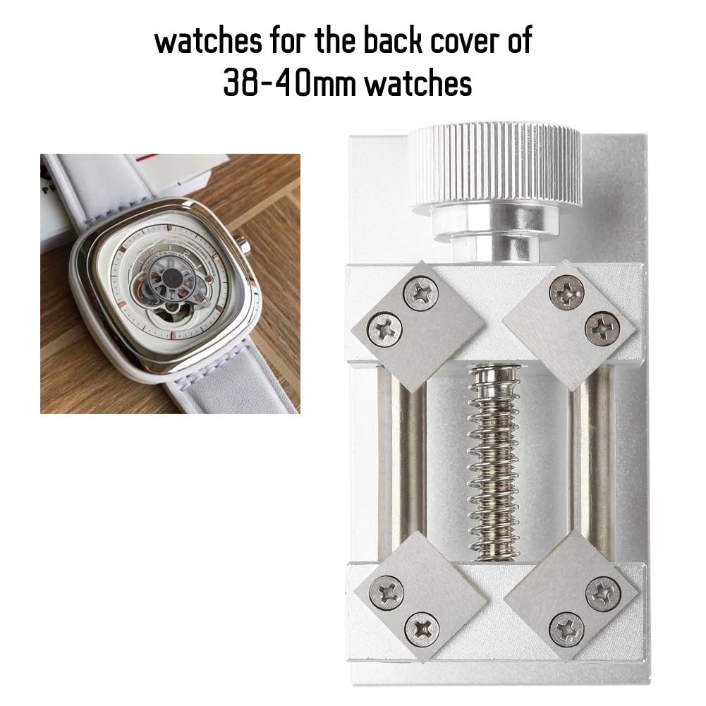 Ejoyous Watch Bezel Opener Removal Professional Watches Repair Tool Workbench Back Case Remover for Watchmaker Watch Repairing (Silver)