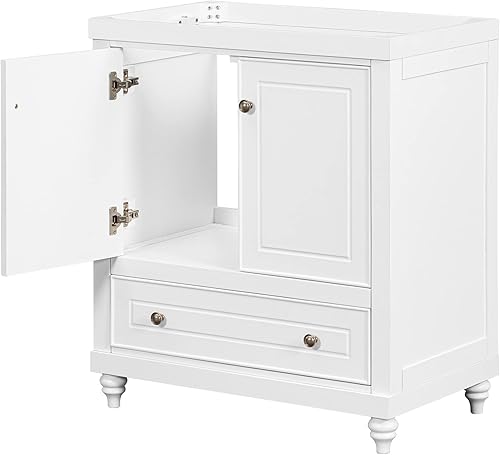 Miniatura 4 de LUMISOL Tocador de baño de 30 pulgadas sin fregadero, base de tocador de baño de madera solamente, armario de almacenamiento de baño con cajones y