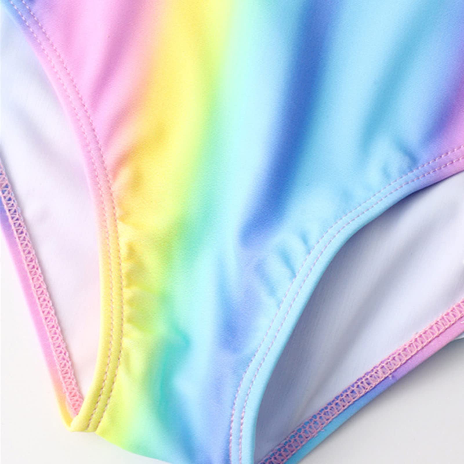 Bikini de niña adolescente con falda niños pequeños bebé niña primavera verano colorido estampado algodón sin mangas secado rápido playa traje de baño natación 3 piezas bikini ropa