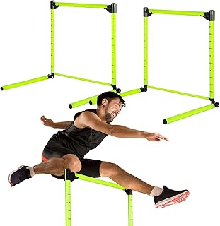 Gemscream Adjustable Height Training Hurdle 23. 62'' Detachable Hurdles Track and Field Equipment Agility Speed Training E...