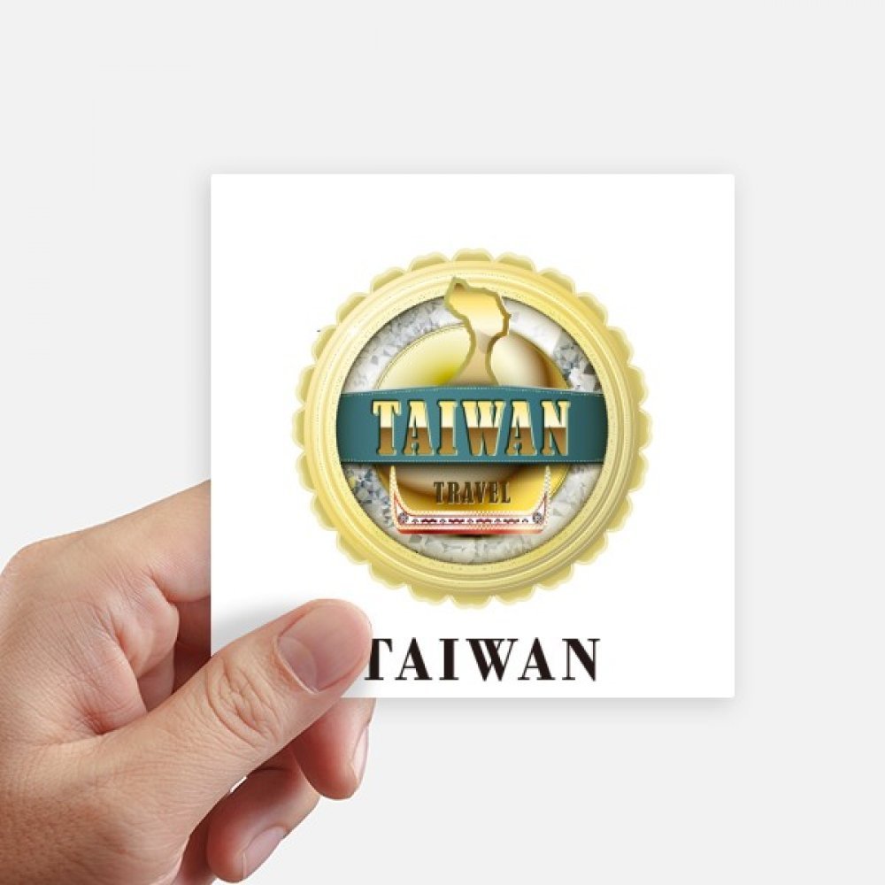 Autocollant Taiwan Dragon Boat Race de 10cm, sticker carré multicolore pour PC et mur