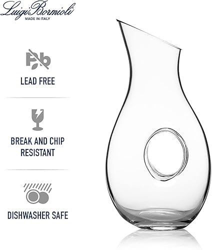 Miniatura 4 de Luigi Bormioli Crescendo - Jarra de 48 onzas, cristal SON-hyx, fabricada en Italia.