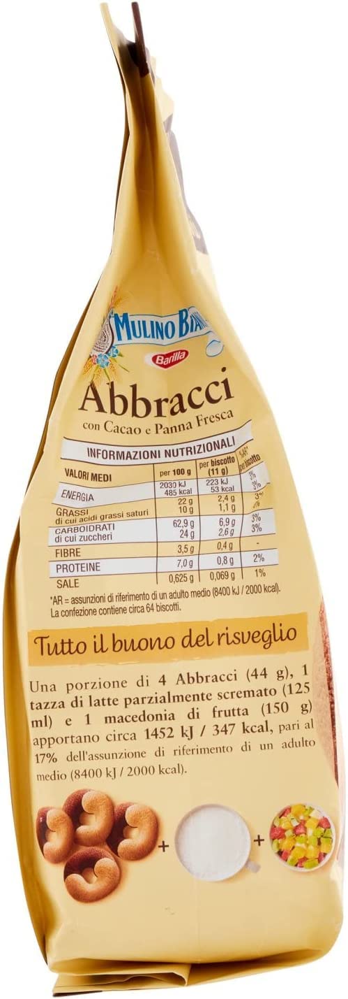 6 galletas Mulino Bianco Abbracci 700 g Italia bizcookies pastel brioche