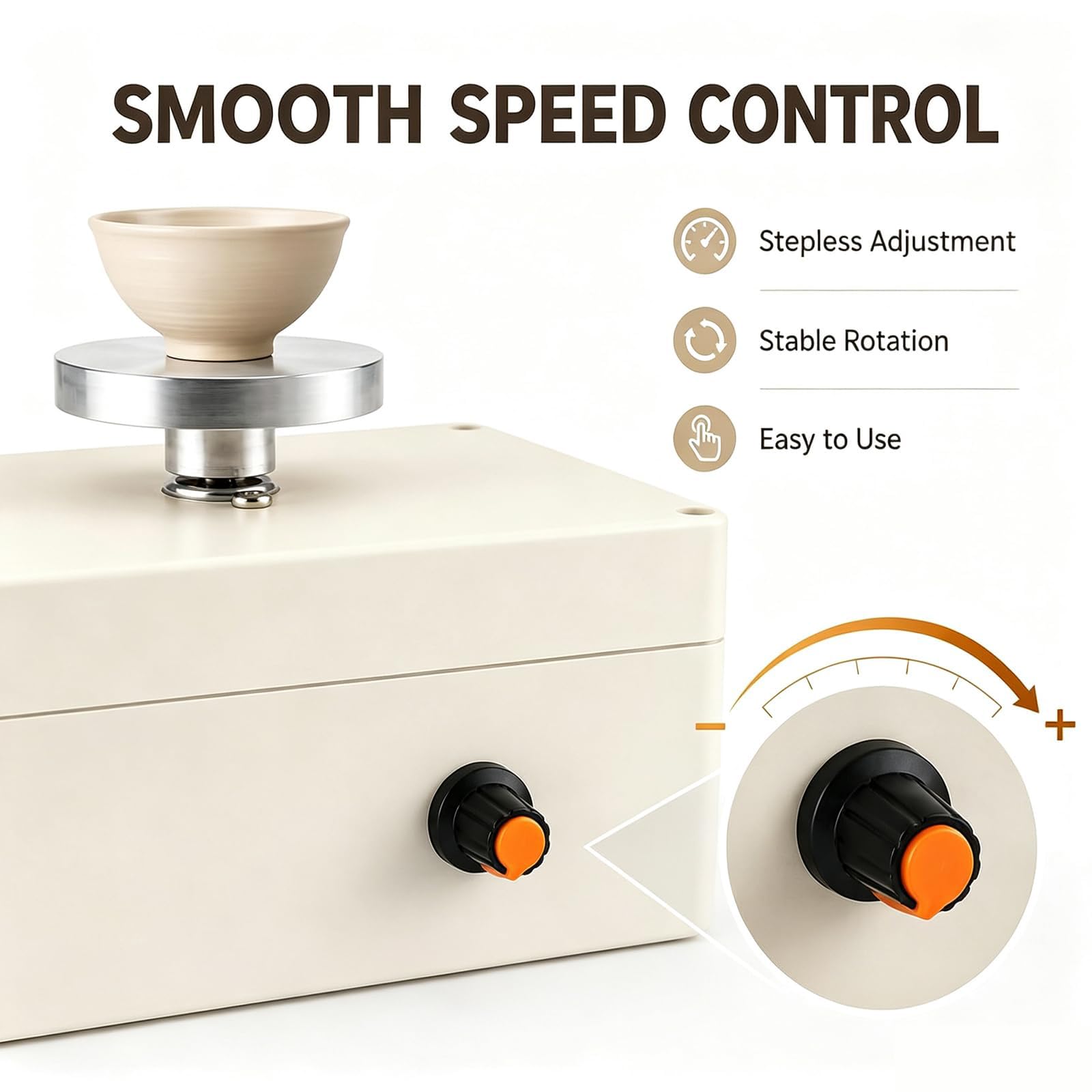 Mini Tornio Da Vasaio, Macchina Automatica Elettrica Per La Lavorazione Dell'argilla, Con Piatto Girevole Da 4,5 Cm, Velocità Regolabile Fino A 2000 Giri/min, Per Modellare L'argilla Fai Da Te
