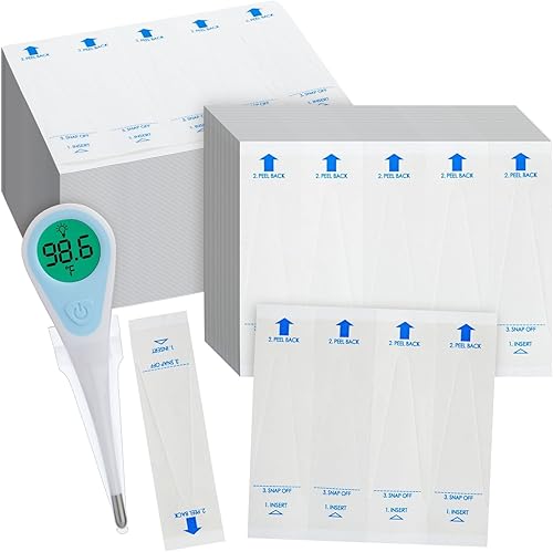 Juvale Fundas desechables para termómetro, paquete de 300, cubiertas de sonda para termómetro digital y fundas orales y rectales, se adapta a la