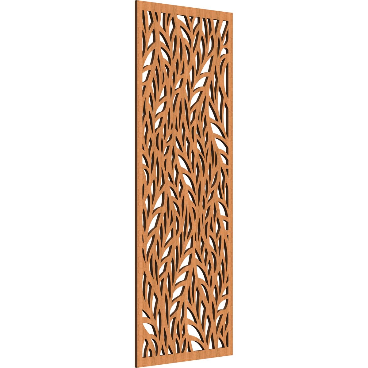 Ortonville Decorative Pierced Fretwork Wood Wall Panels, 15 3/8"W x 39 3/8"H x 3/8"T, Cherry