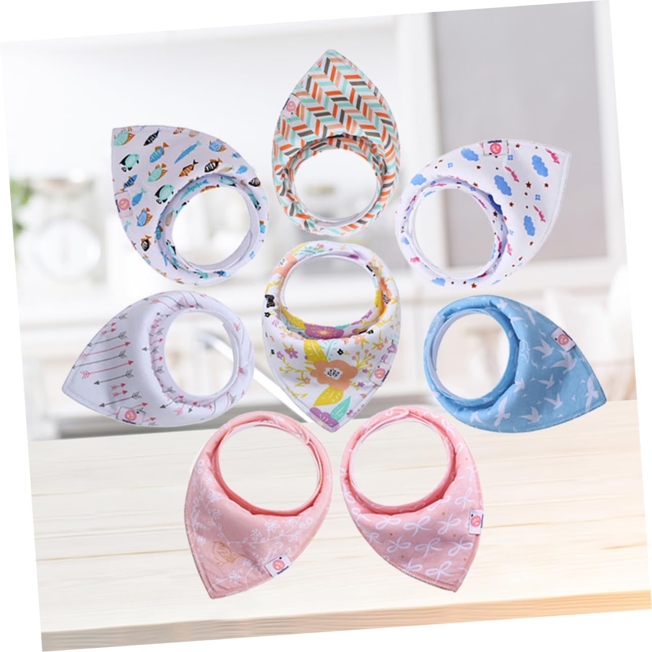 TOYANDONA 16 Pezzi Bavaglino Bavaglini Per Bambini Turbante Per Bambini Hijab Del Bambino Avvolgere La Testa Del Bambino Asciugamani Per La Saliva Del Bambino Asciugamani Per La Saliva Del