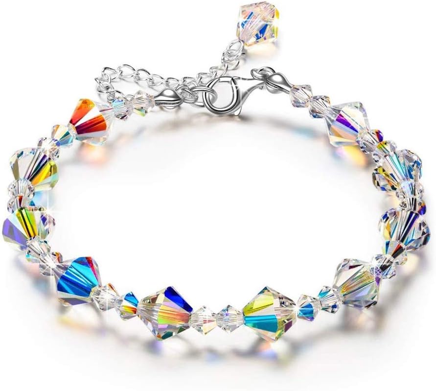 Oyrcvweuy Sparkling Crystal Bracelet, Elastic Ladies Fashion Jewelry Bracelet Gift