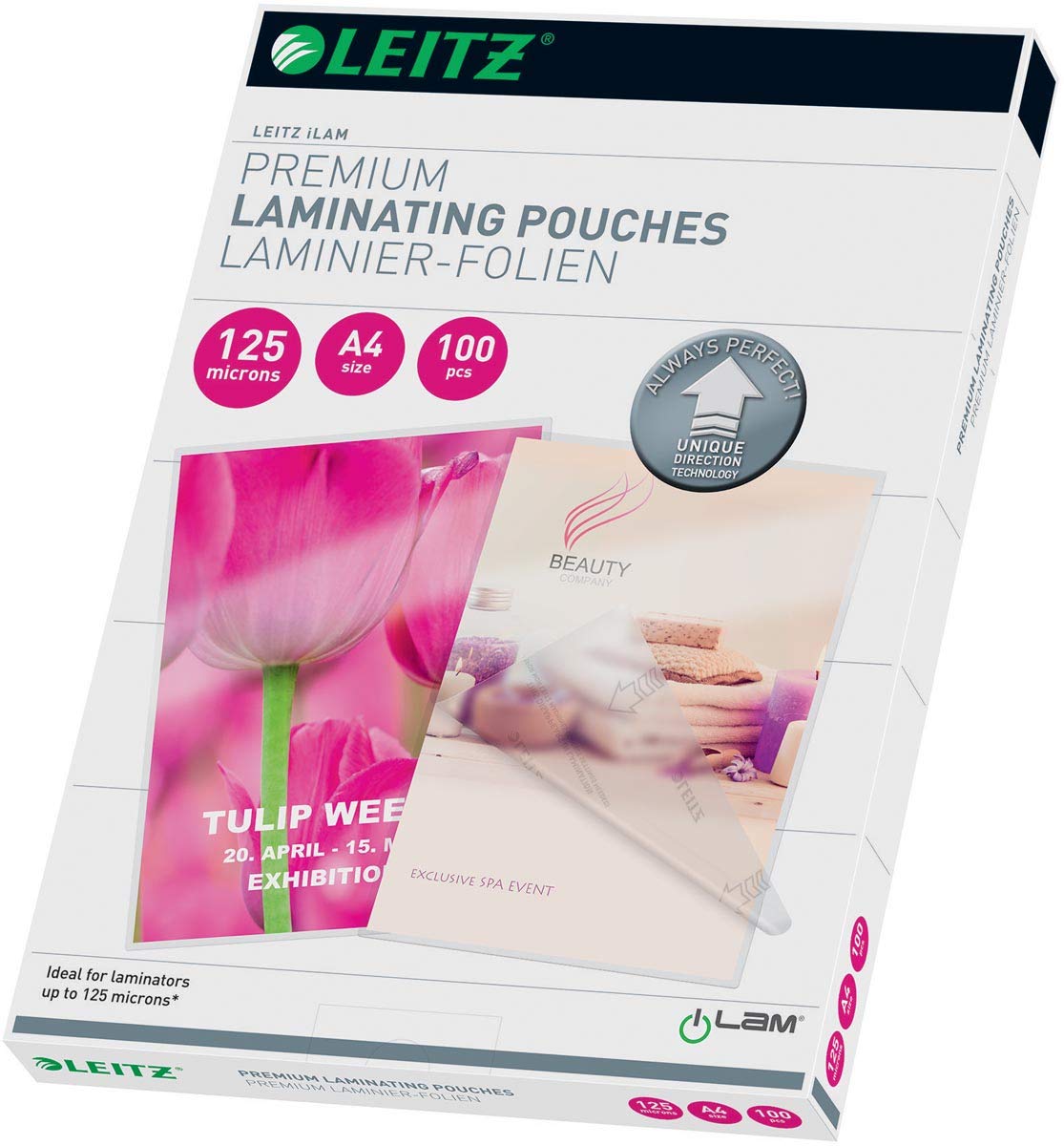 Láminas para Plastificar Leitz iLam UDT 100 Unidades 0,125 mm Transparente A4