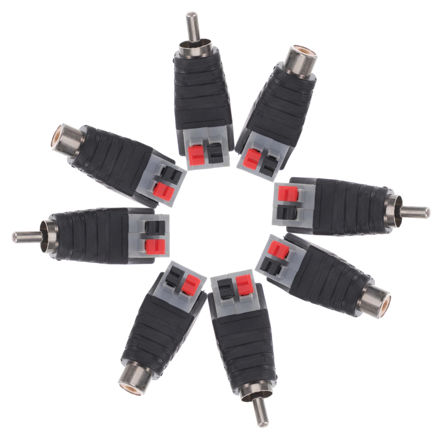 Conectores para cables de altavoz con diseño de presión sin soldadura pack de 8 8