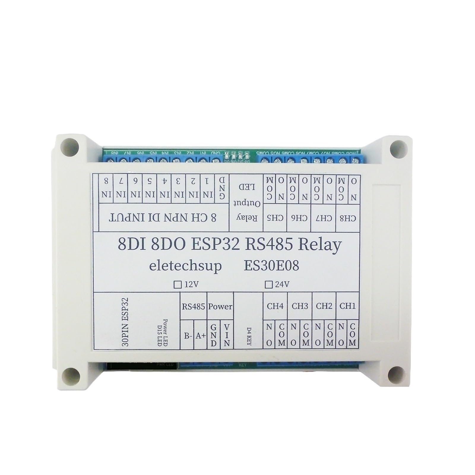 Relais ESP32 24V 8CH Modbus RS485 carte d'extension programmable pour automatisme