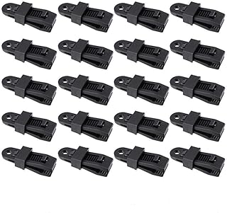 Adjustable Heavy Duty Lock Grip, 20Pcs Plastic Tent Clamp Clips Heavy Duty Locking Awning Clips,Tarp Clips Tent Clip Lock Grips,Tarp Clips Camping Tent Clamp Clips Jaw Snaps Tent Lock Grip Clamps