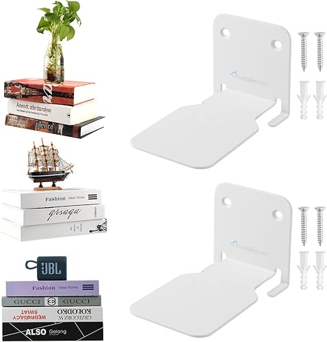 Miniatura 15 de Homakover Estanterías flotantes invisibles, organizadores de libros de alta resistencia, estantería montada en la pared, estantes de almacenamiento